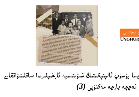 ئەيسا يۈسۈپ ئالپتېكىننىڭ شىۋېتسىيە ئارخىپلىرىدا ساقلىنىۋاتقان بىر نەچچە پارچە مەكتۇپى (3)